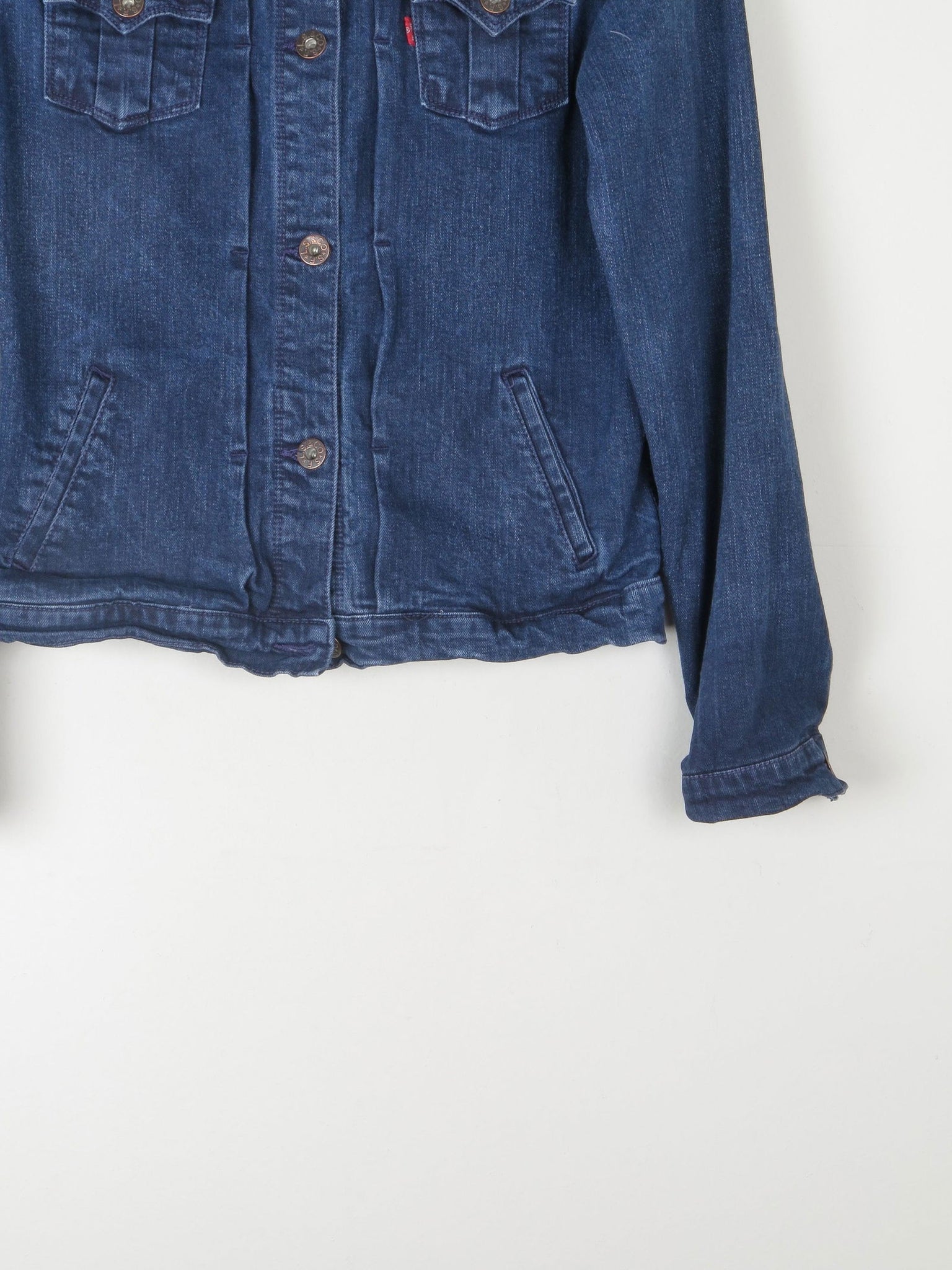 Women's Dark Blue Levis Stretch Denim Jacket XS - The Harlequin
