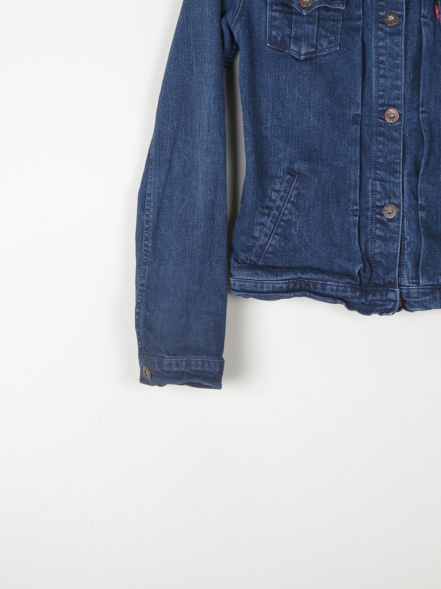 Women's Dark Blue Levis Stretch Denim Jacket XS - The Harlequin