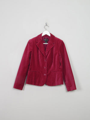 Women's Deep Pink Vintage Velvet Jacket S/M - The Harlequin