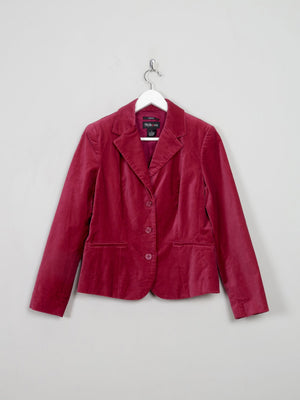 Women's Deep Pink Vintage Velvet Jacket S/M - The Harlequin
