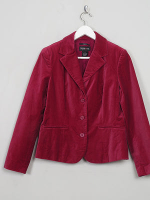Women's Deep Pink Vintage Velvet Jacket S/M - The Harlequin