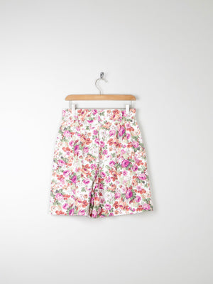 Women’s Floral Vintage Bermuda Shorts S - The Harlequin