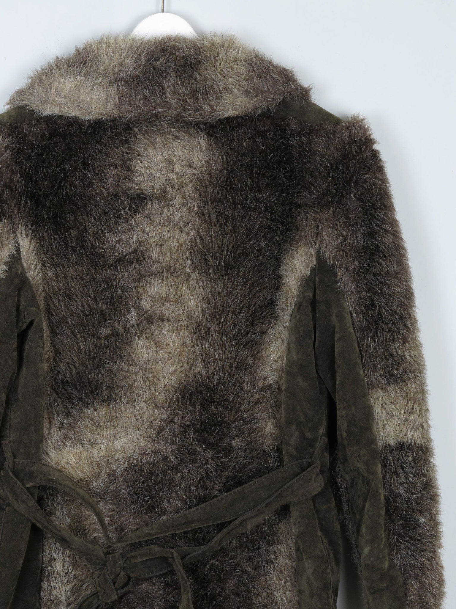 Women’s Green & Brown 1970s Printed Faux Fur Zip Up Jacket 10/12 - The Harlequin