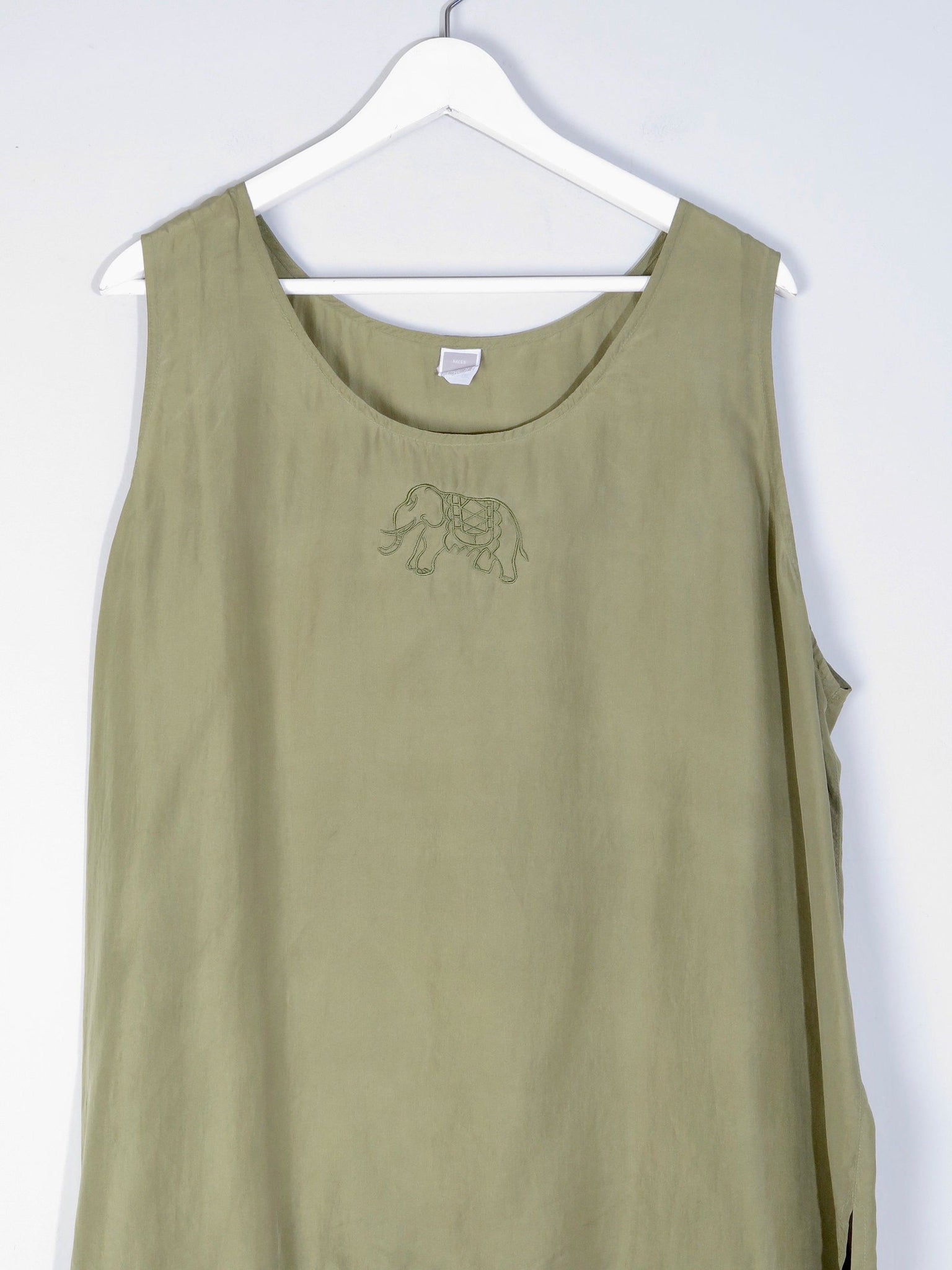 Women’s Green Silk Vintage Vest Top XL - The Harlequin