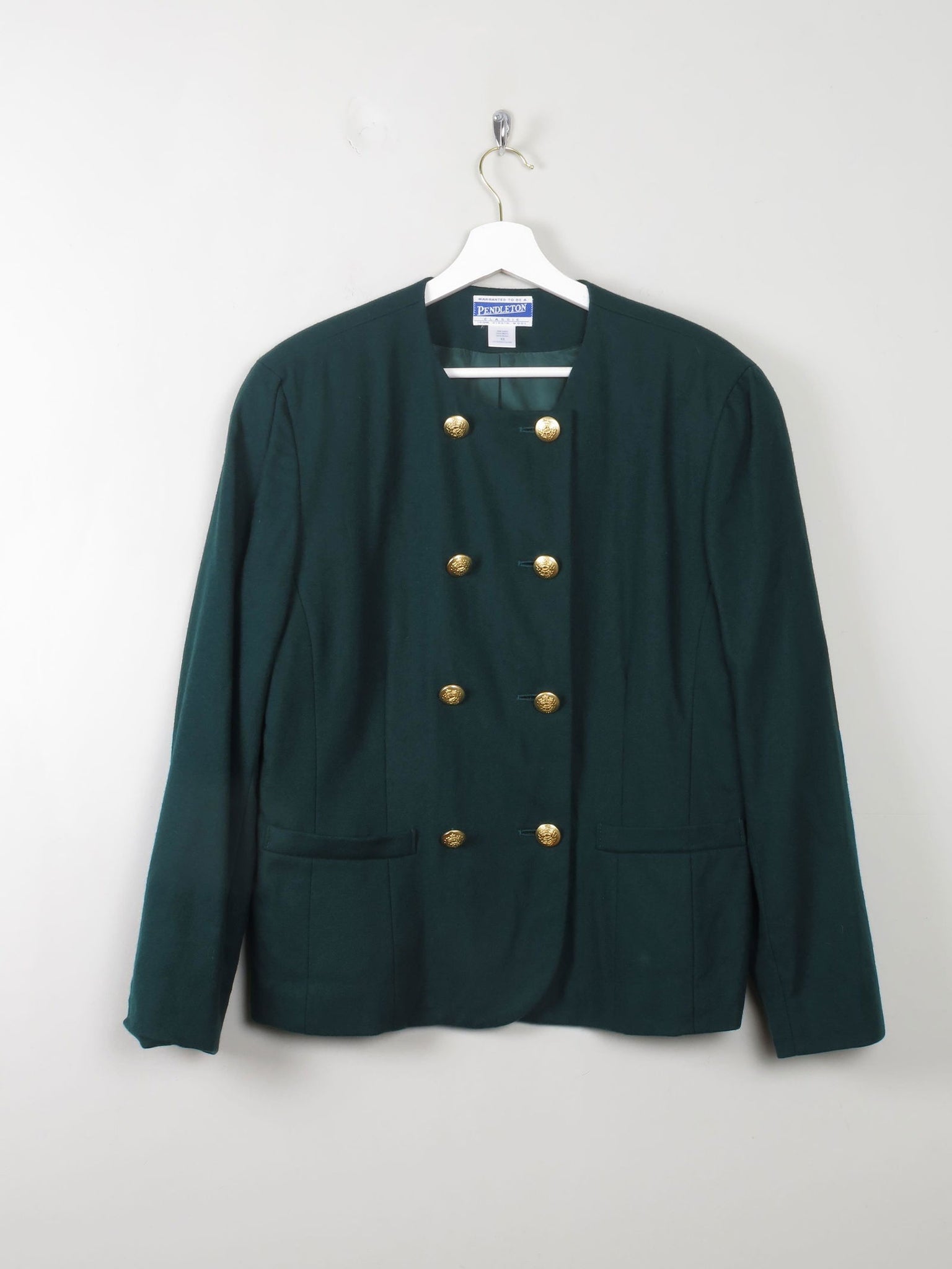 Women's Green Vintage Pendleton Jacket L - The Harlequin