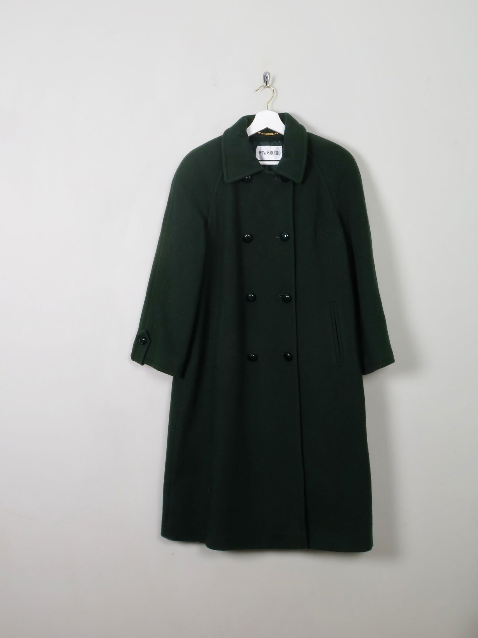 Women's Green Wool Vintage Coat Windsmoor M/L - The Harlequin