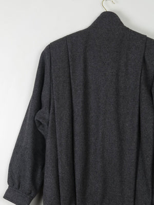 Women's Grey Wool Pleated Jacket S/M - The Harlequin