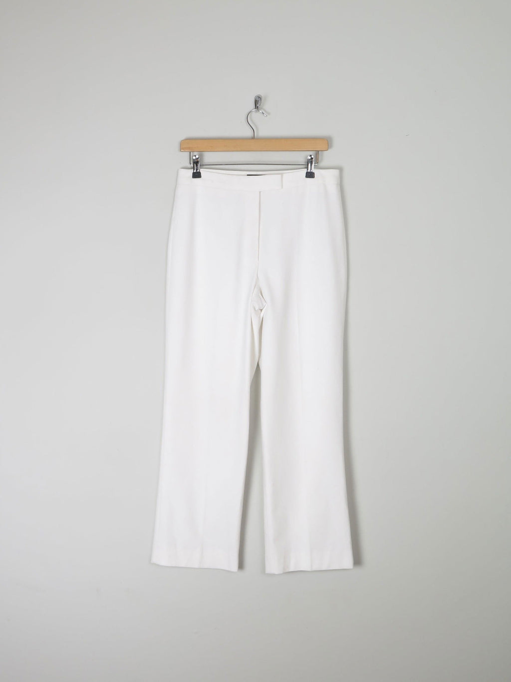 Women's Ivory High Waisted Tailored Trousers 12/30 L - The Harlequin