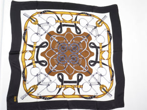 Women's Libra Vintage Silk Scarf Horse Bit Print Large - The Harlequin