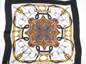 Women's Libra Vintage Silk Scarf Horse Bit Print Large - The Harlequin