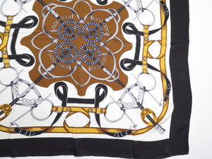Women's Libra Vintage Silk Scarf Horse Bit Print Large - The Harlequin