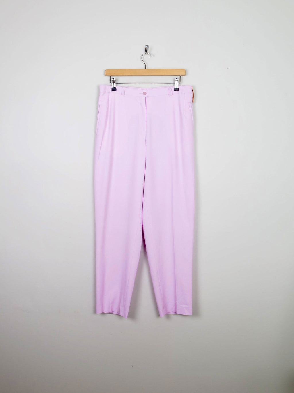 Women’s Lilac Vintage High Waist Slightly Cropped Trousers 14 33W - The Harlequin