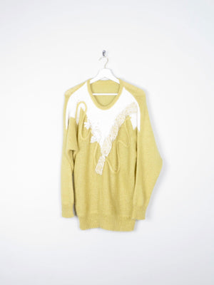 Women's Lime Green Vintage Mohair Jumper S/M - The Harlequin
