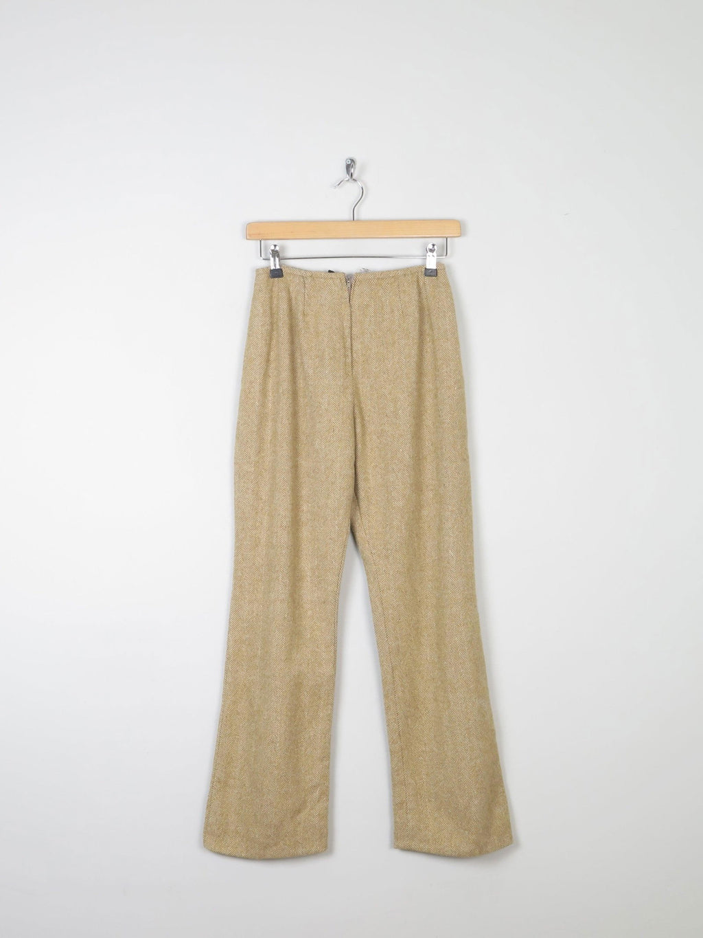 Women's Mustard/Green 1970s Tweed Trousers 25/26" 6/8 XS - The Harlequin