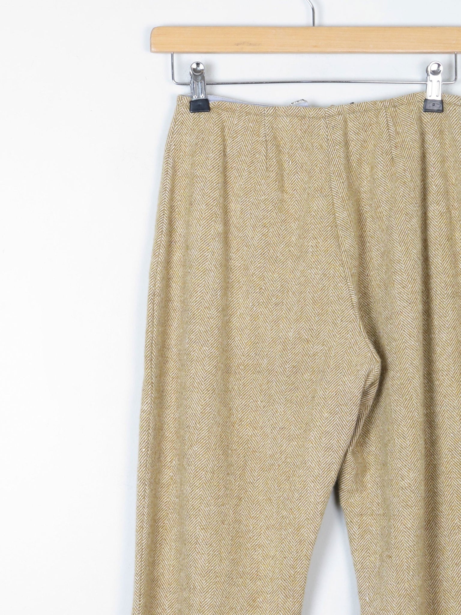 Women's Mustard/Green 1970s Tweed Trousers 25/26" 6/8 XS - The Harlequin