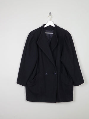 Women's Vintage Navy 80s Short Coat M/L - The Harlequin