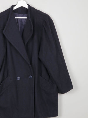 Women's Vintage Navy 80s Short Coat M/L - The Harlequin
