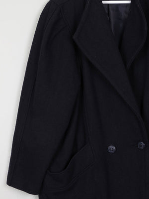 Women's Vintage Navy 80s Short Coat M/L - The Harlequin