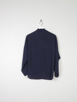 Women’s Navy Betty Jackson Cross Over Blouse 14 - The Harlequin