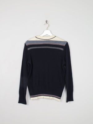 Women's Navy Vintage Ski Jumper Fitted  S/M - The Harlequin