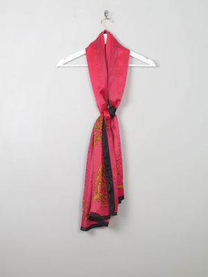 Women's Pink Silk Scarf/Wrap Large - The Harlequin
