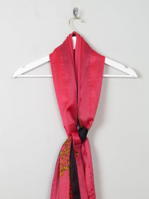 Women's Pink Silk Scarf/Wrap Large - The Harlequin