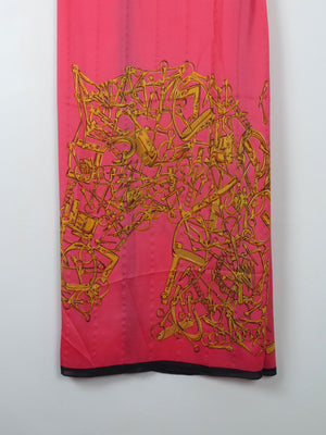 Women's Pink Silk Scarf/Wrap Large - The Harlequin