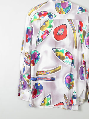 Women's Printed Vintage Blouse L/XL - The Harlequin