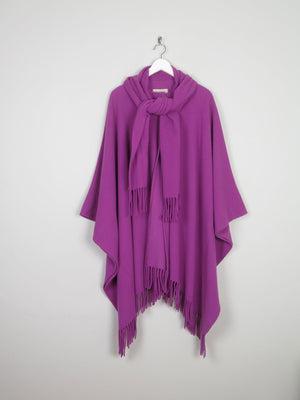 Women's Purple Wool Vintage Cape  S-XL - The Harlequin