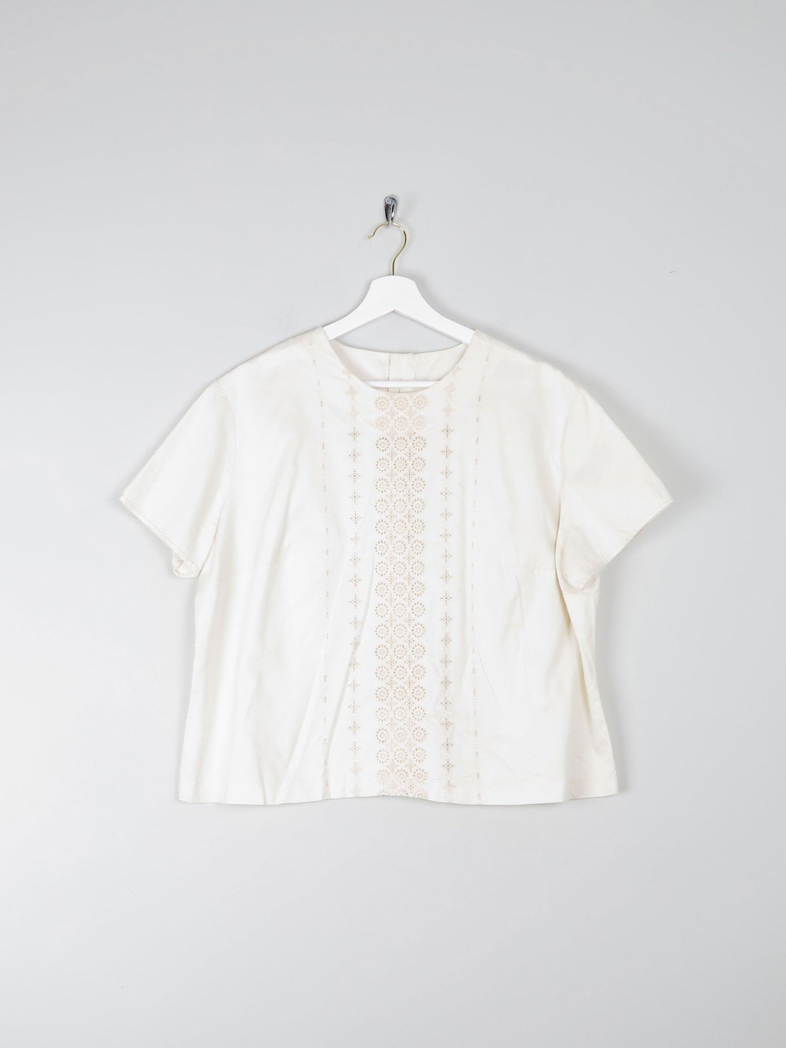 Women's Rich Cream Vintage Blouse XL - The Harlequin