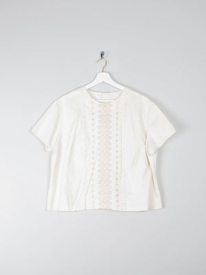Women's Rich Cream Vintage Blouse XL - The Harlequin