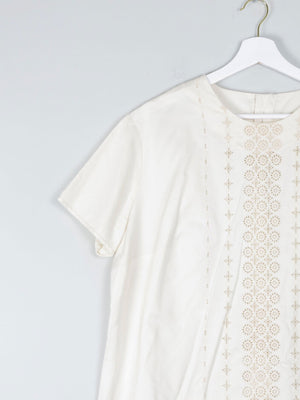 Women's Rich Cream Vintage Blouse XL - The Harlequin