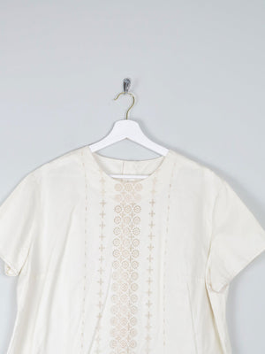 Women's Rich Cream Vintage Blouse XL - The Harlequin