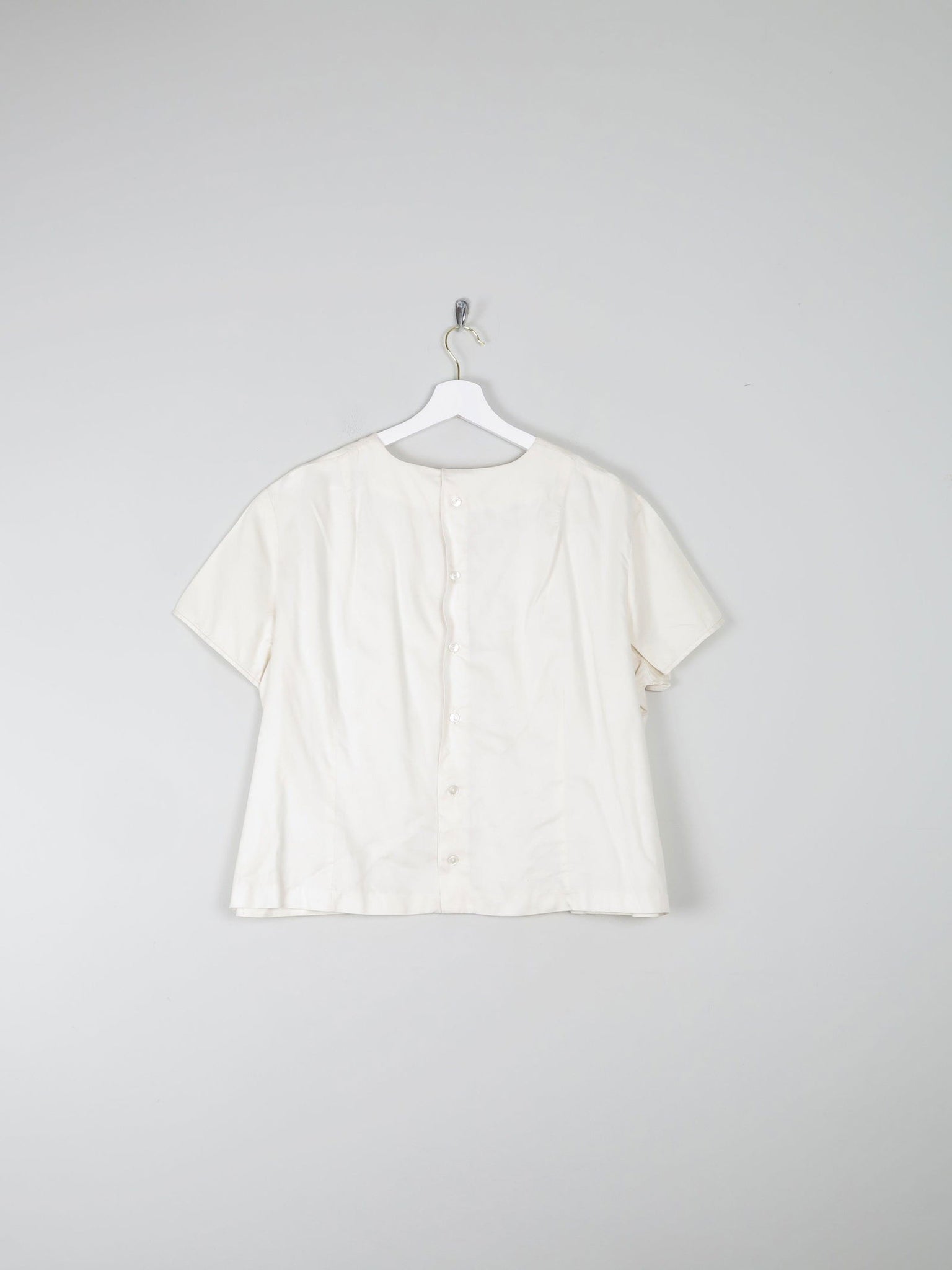 Women's Rich Cream Vintage Blouse XL - The Harlequin