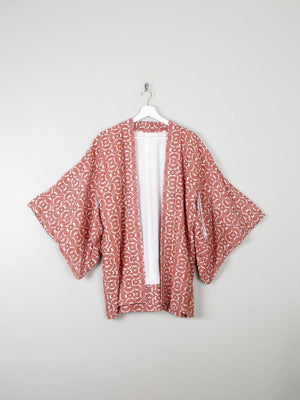 Women's Rust & Ivory Printed Vintage Kimono M/L - The Harlequin