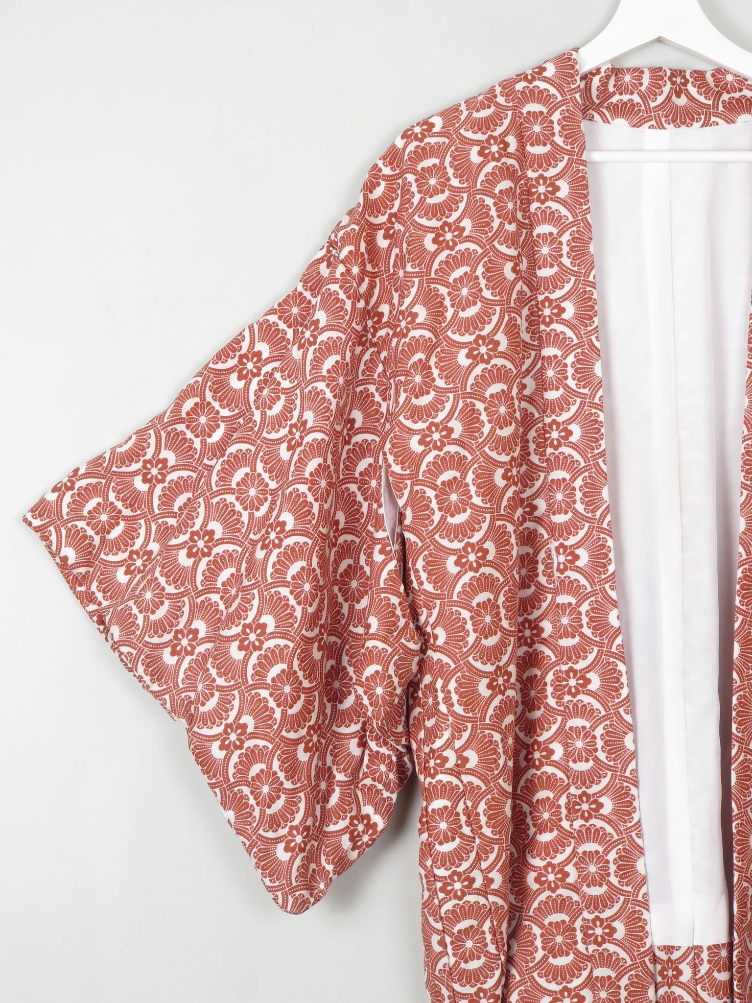 Women's Rust & Ivory Printed Vintage Kimono M/L - The Harlequin