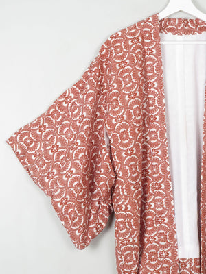 Women's Rust & Ivory Printed Vintage Kimono M/L - The Harlequin