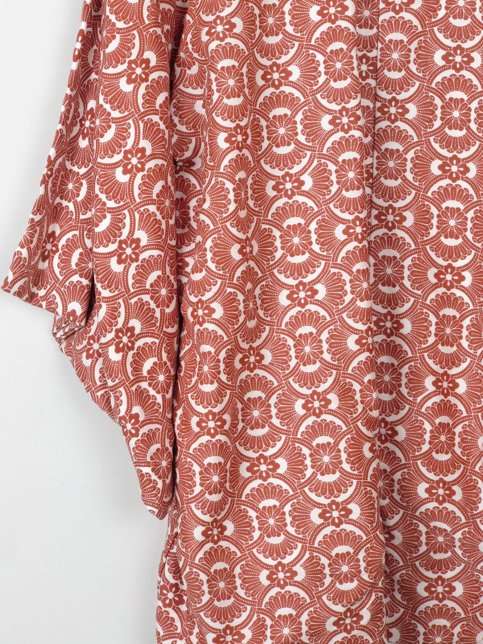 Women's Rust & Ivory Printed Vintage Kimono M/L - The Harlequin