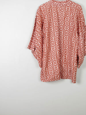 Women's Rust & Ivory Printed Vintage Kimono M/L - The Harlequin