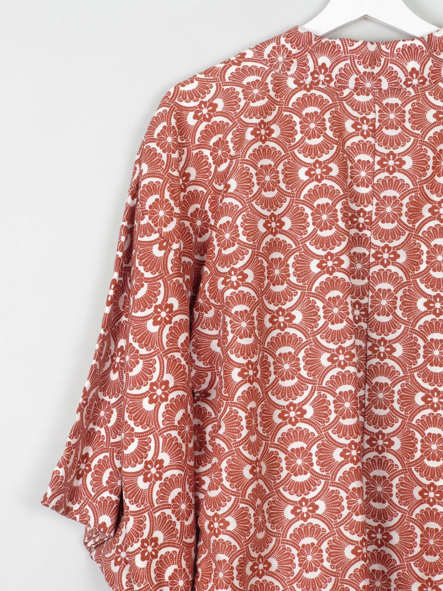Women's Rust & Ivory Printed Vintage Kimono M/L - The Harlequin
