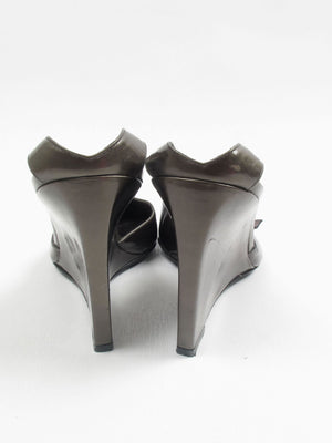Women's Sergio Rossi Metallic Grey Heels 5/38 - The Harlequin