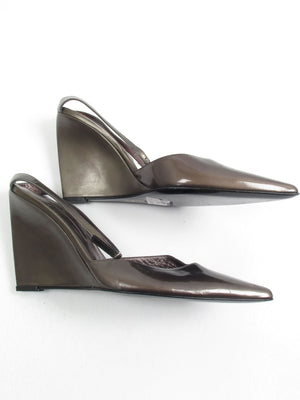 Women's Sergio Rossi Metallic Grey Heels 5/38 - The Harlequin