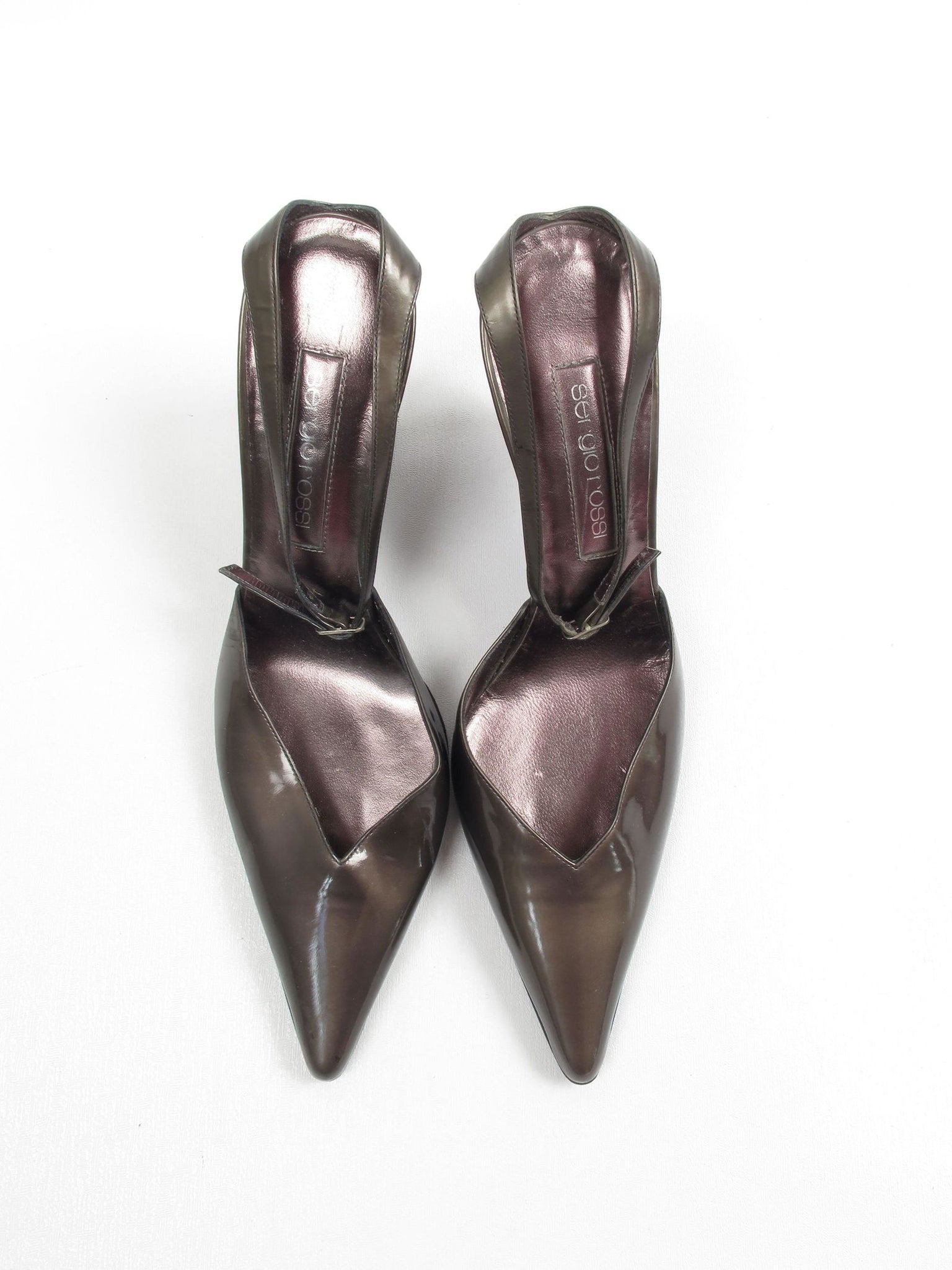 Women's Sergio Rossi Metallic Grey Heels 5/38 - The Harlequin