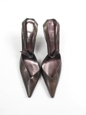 Women's Sergio Rossi Metallic Grey Heels 5/38 - The Harlequin