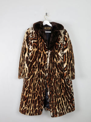Women's Sheepskin Vintage Leopard Printed Coat XS/S - The Harlequin