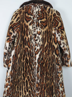 Women's Sheepskin Vintage Leopard Printed Coat XS/S - The Harlequin