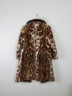 Women's Sheepskin Vintage Leopard Printed Coat XS/S - The Harlequin