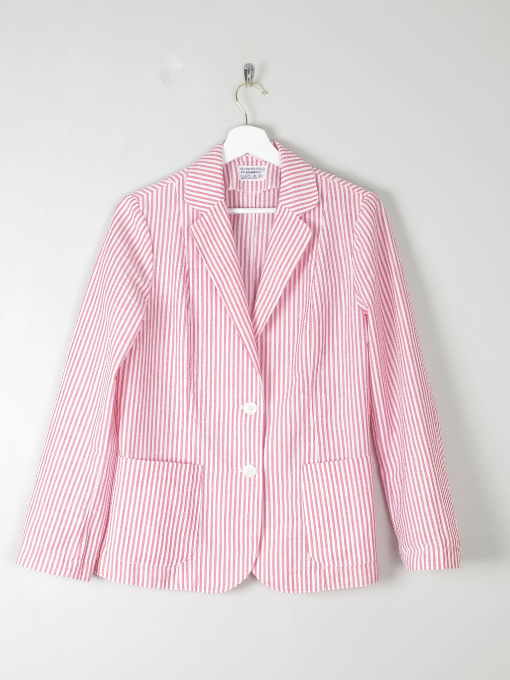 Women's Striped Boater Style Red & White Vintage Jacket S/M - The Harlequin
