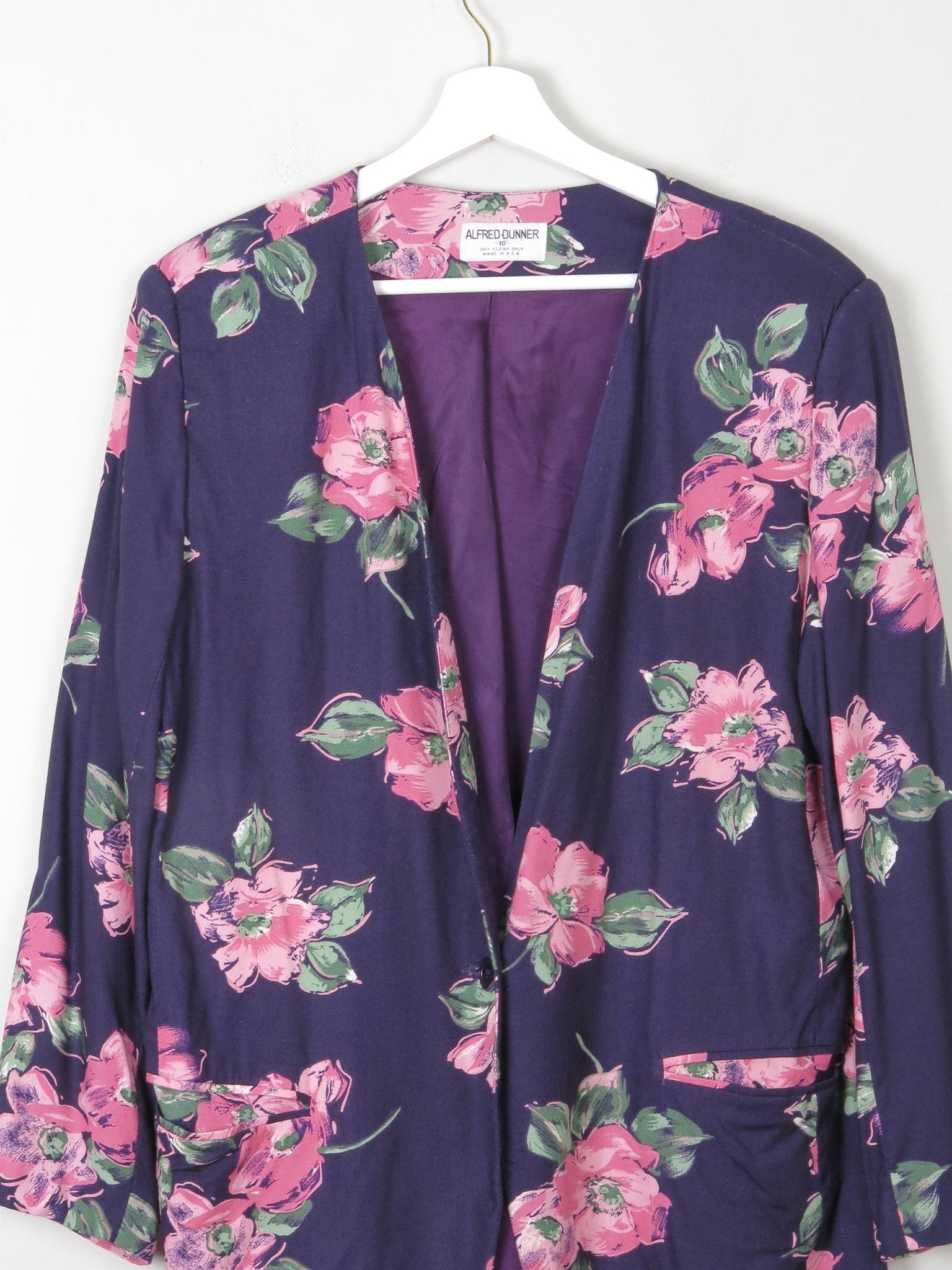 Women's Summer Floral Vintage Jacket M - The Harlequin