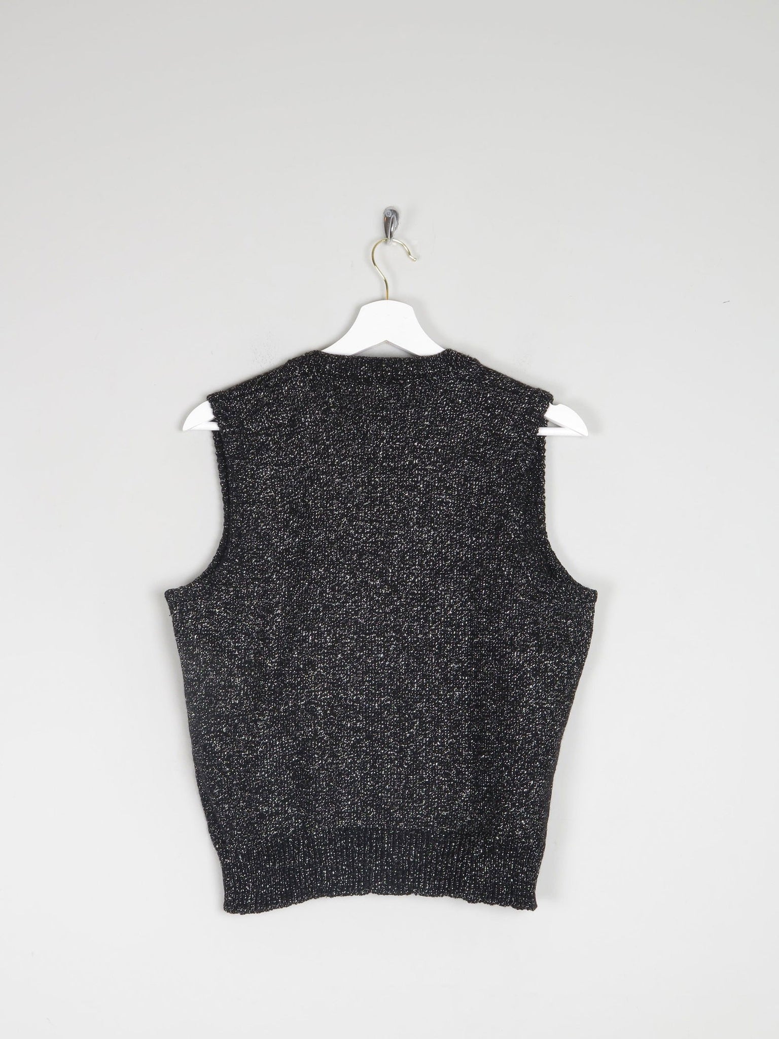 Women’s Vintage 1970s Black Lurex Tank Top S/M - The Harlequin